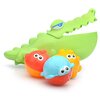 Фото #12 Набор для ванной Huanger Игрушка для ванной Huanger Игрушка для купания Крокодил с 3 рыбками, зеленый