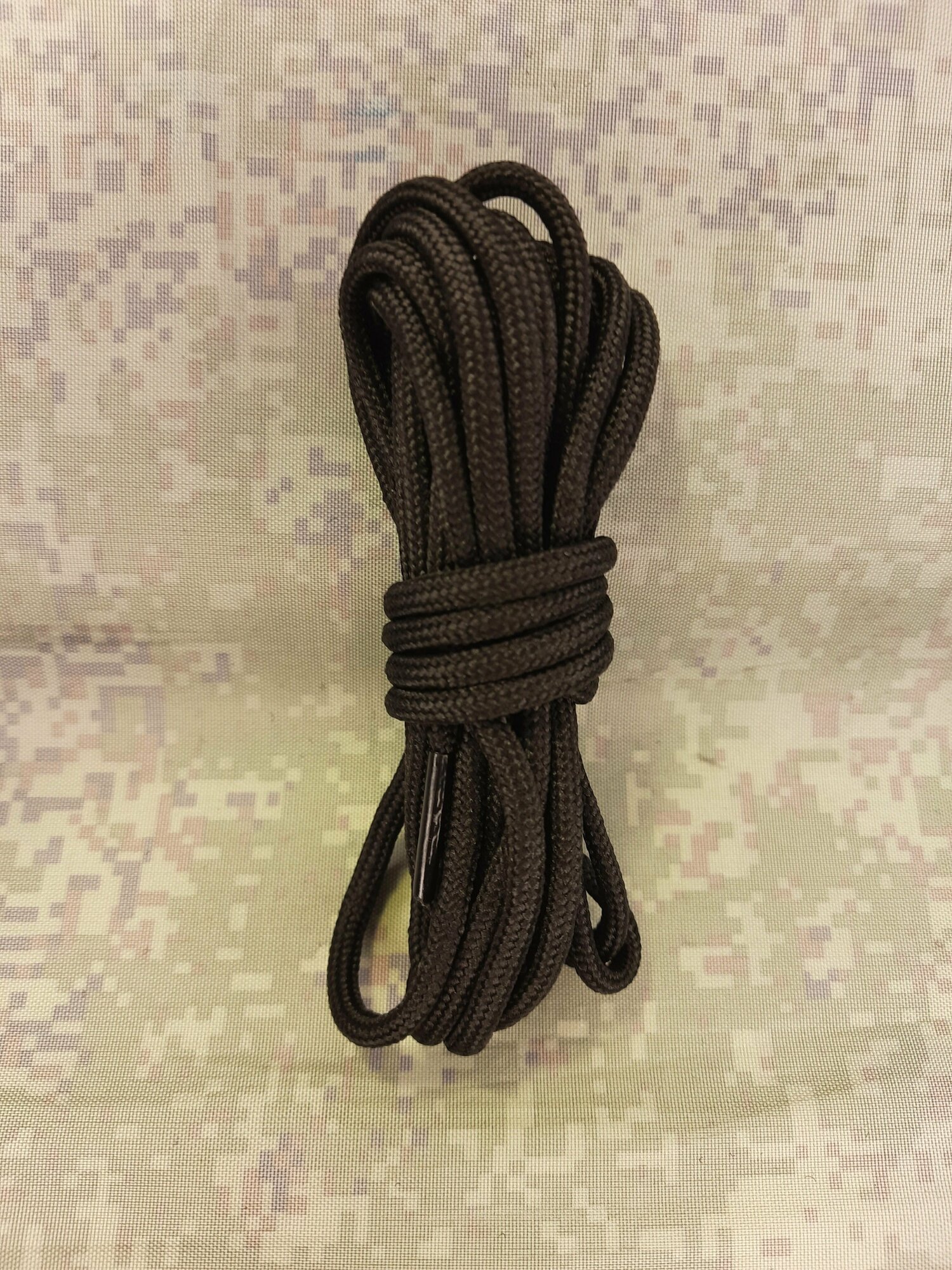 Шнурки особо прочные для берцев/коньков/обуви черные круглые 200 см, 1 пара (2 шнурка)