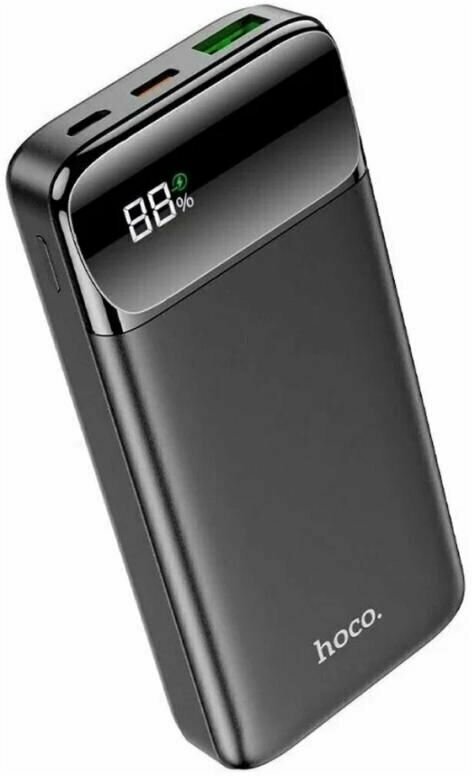 Внешний аккумулятор USB Hoco J89 (10000mAh/20W/QC3.0/PD/Type-C/MicroUSB) <черный>