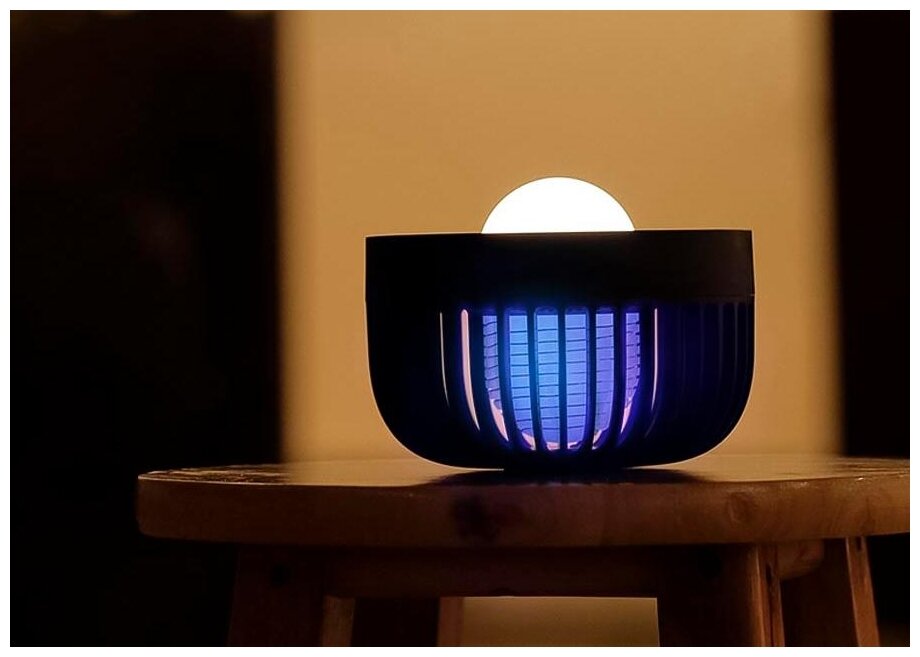 Антимоскитная лампа 3 в 1 (статический разряд , фумигатор, свет) Xiaomi (Mi) SOLOVE Mosquito Lamp (002D) RUSSIAN Black - фотография № 2