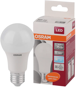 Лампочка светодиодная OSRAM LED Star, 806лм, 9Вт, 4000К, нейтральный свет, E27, матовая, 1 шт
