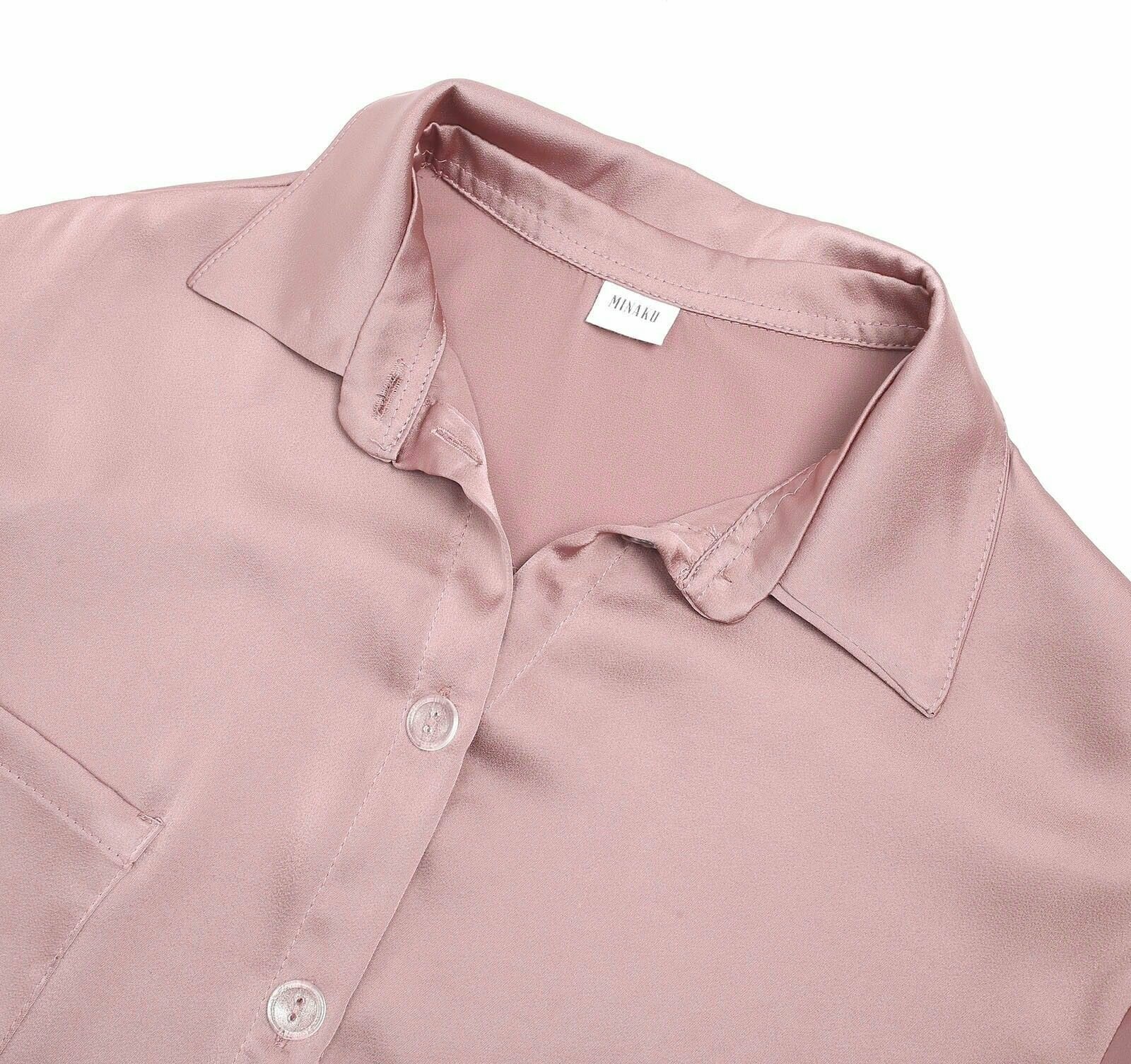 MINAKU Комплект (сорочка, брюки) женский MINAKU: Light touch цвет темно-розовый, р-р 54 - фотография № 11