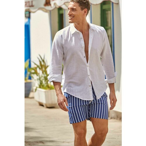 Шорты для плавания David, размер 48, белый, синий