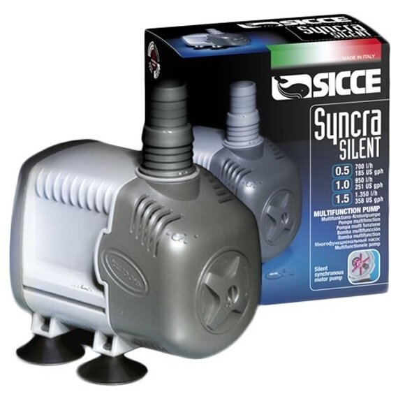 Помпа универсальная Sicce SYNCRA SILENT 0.5, 700 л/ч, подъем 120 см 90х48х72 мм (95877)