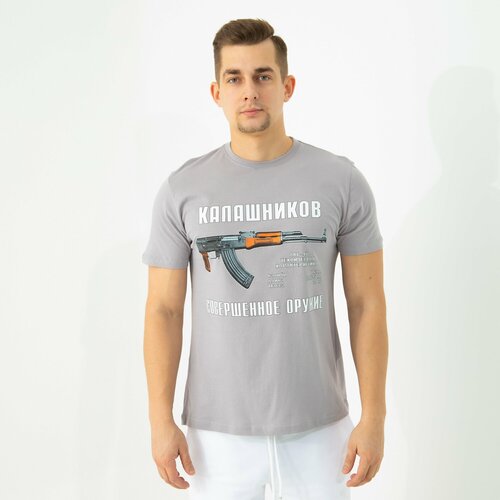 фото Футболка, размер 48, серый нет бренда