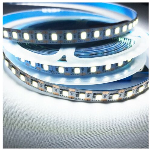 фото Светодиодная лента smd 2835, 120 диодов/метр. сверхъяркая, 5 в. цвет: белый, ip33. катушка 5 метров. clever-light