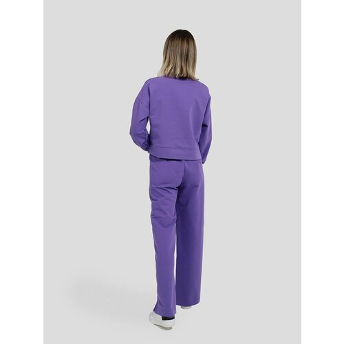 фото Костюм vitacci, джемпер и брюки, спортивный стиль, свободный силуэт, размер 44 (m), фиолетовый