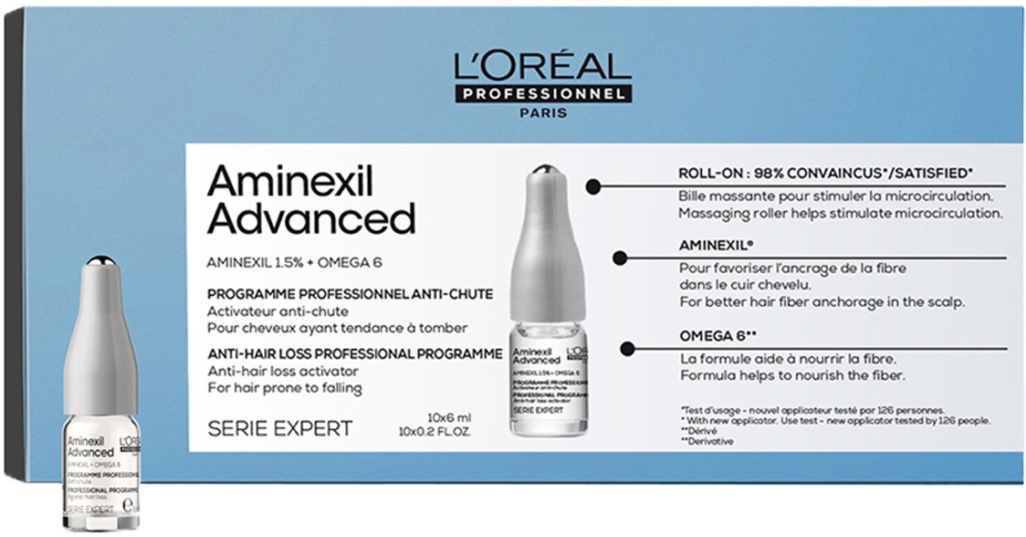 Программа от выпадения волос LOREAL PROFESSIONNEL Aminexil Advanced 10 ампул х 6 мл