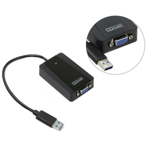 Переходник/адаптер ST Lab USB 3.0 - VGA (U-1490), 1 шт., черный
