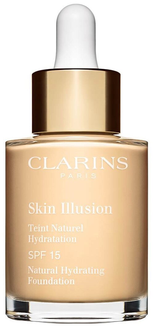 Clarins Увлажняющий тональный крем с легким покрытием Skin Illusion, SPF 15, 30 мл, оттенок: 100.5 cream
