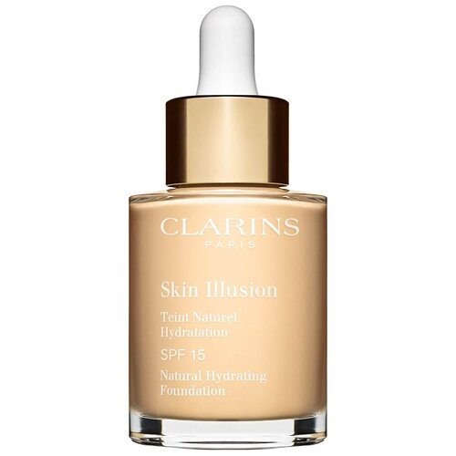 Clarins Увлажняющий тональный крем с легким покрытием Skin Illusion, SPF 15, 30 мл, оттенок: 100.5 cream увлажняющий тональный крем spf 15 clarins skin illusion 30 мл