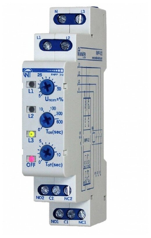 Реле контроля напряжения Новатек-Электро РНПП-312
