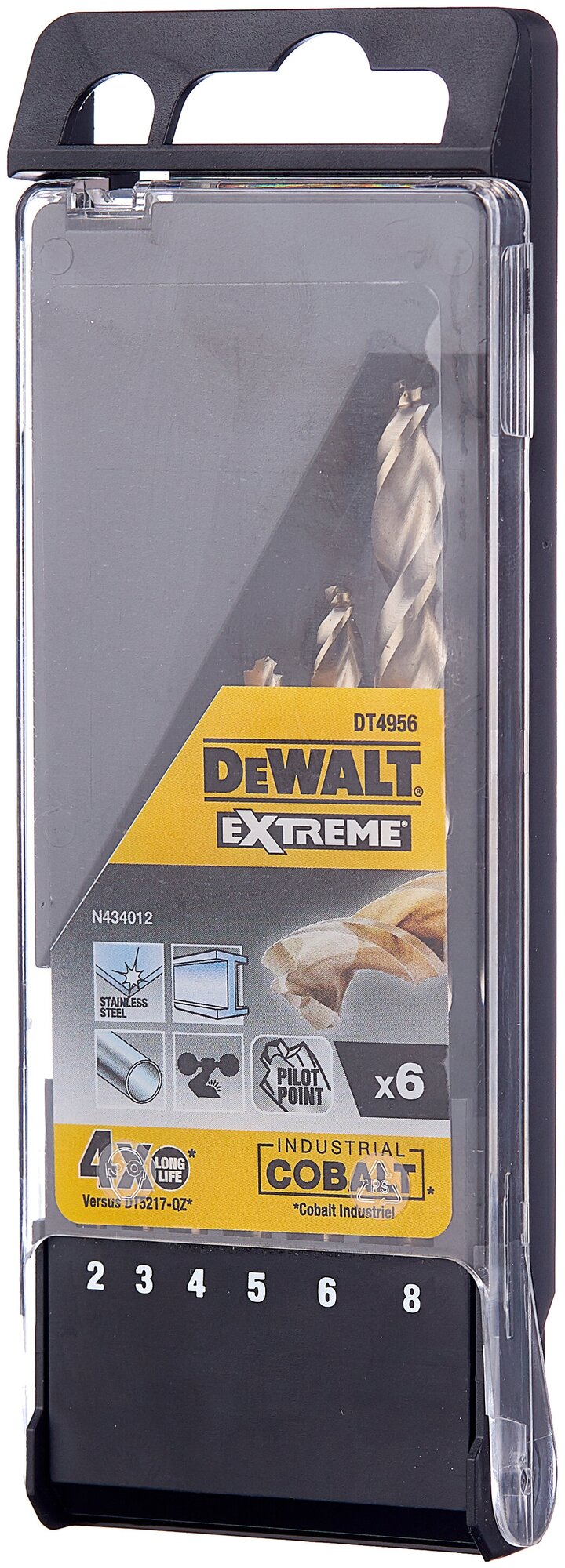 Сверло по металлу DeWALT Extreme DT4956-QZ, 6 шт.