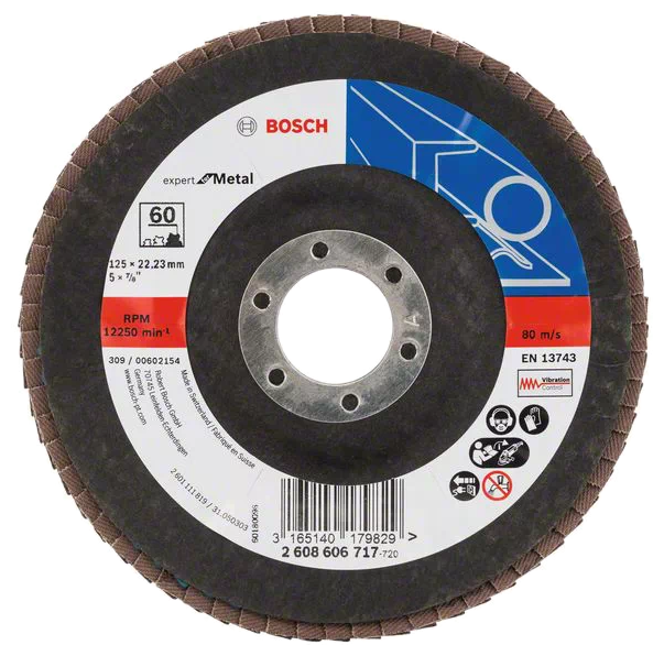 Круг лепестковый Bosch 125мм К60 (угловой) 2608606717 - фото №1