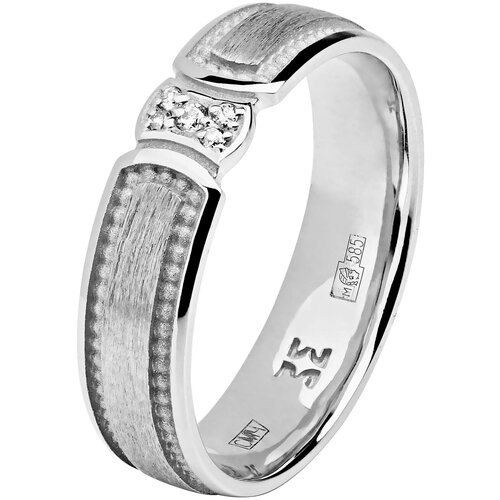 Обручальные кольца Эстет Золотое обручальное кольцо с бриллиантами