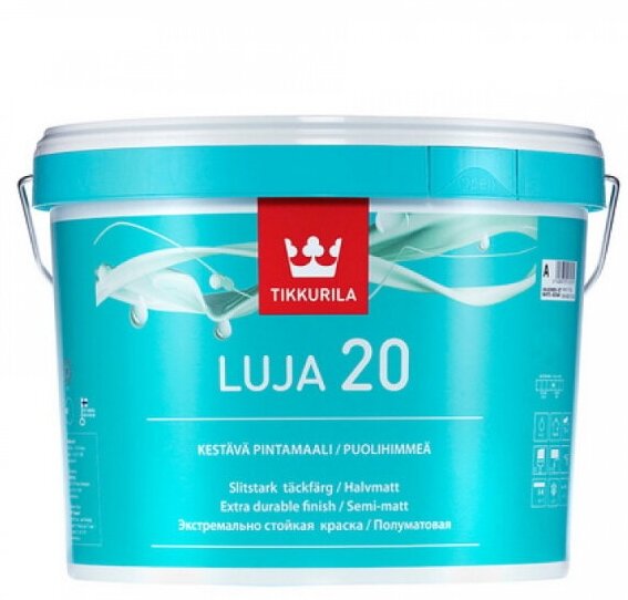 Tikkurila Luja 20 Влагостойкая краска (под колеровку, полуматовая, база C, 0,9 л)