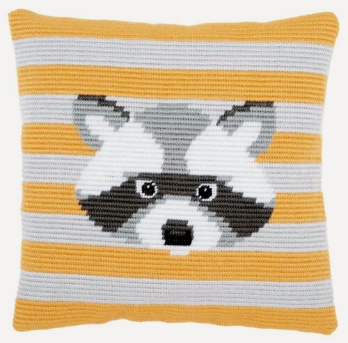 Изображение товара PN-0158104 Набор для вышивания подушки (гобелен) Vervaco Walter "Енот"