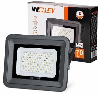Прожектор LED SMD 70W 5700K IP65 серый Wolta