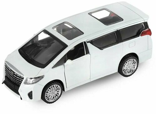 Машина металлическая Toyota Alphard 1:42, инерция, открываются двери, цвет белый, 1 шт.