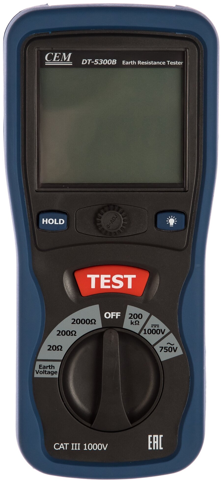 Измеритель сопротивления заземления цифровой CEM DT-5300B серый/синий - фотография № 3