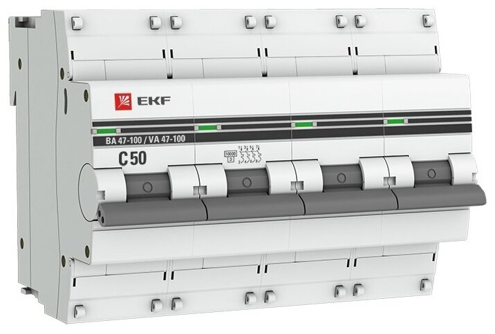 Автоматический выключатель EKF PROxima ВА 47-100 (C) 10kA