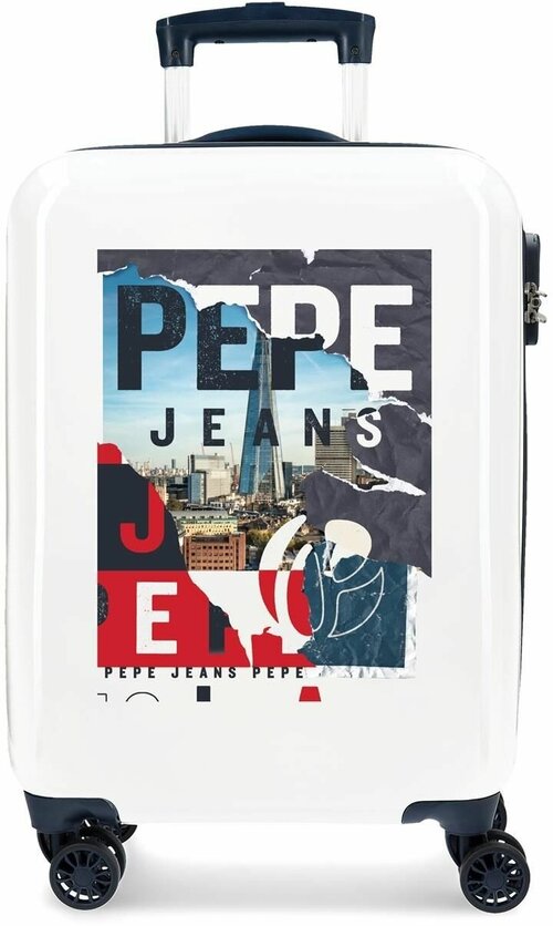 Чемодан Pepe Jeans, 37 л, белый