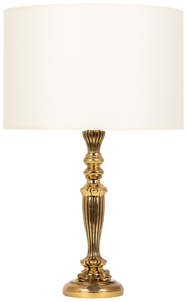 Настольная лампа Bogacho Богемия бронзовая с кремовым абажуром Винтаж 2