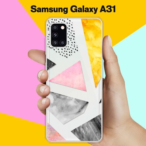 Силиконовый чехол Мраморные треугольники на Samsung Galaxy A31