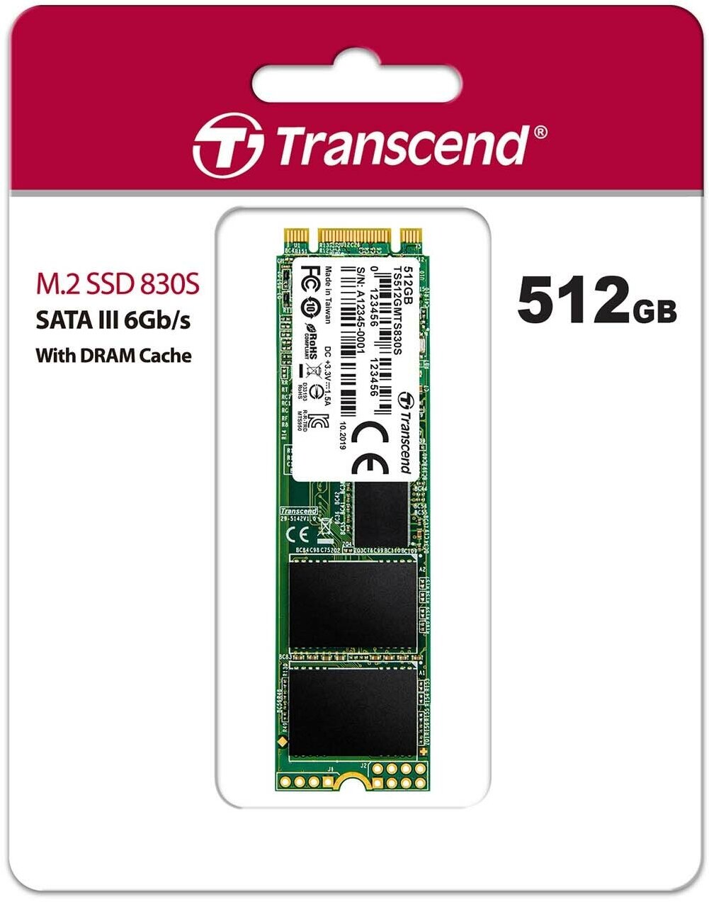 Твердотельный накопитель SSD M.2 512 Gb Transcend TS512GMTS830S Read 560Mb/s Write 520Mb/s 3D NAND TLC - фото №5