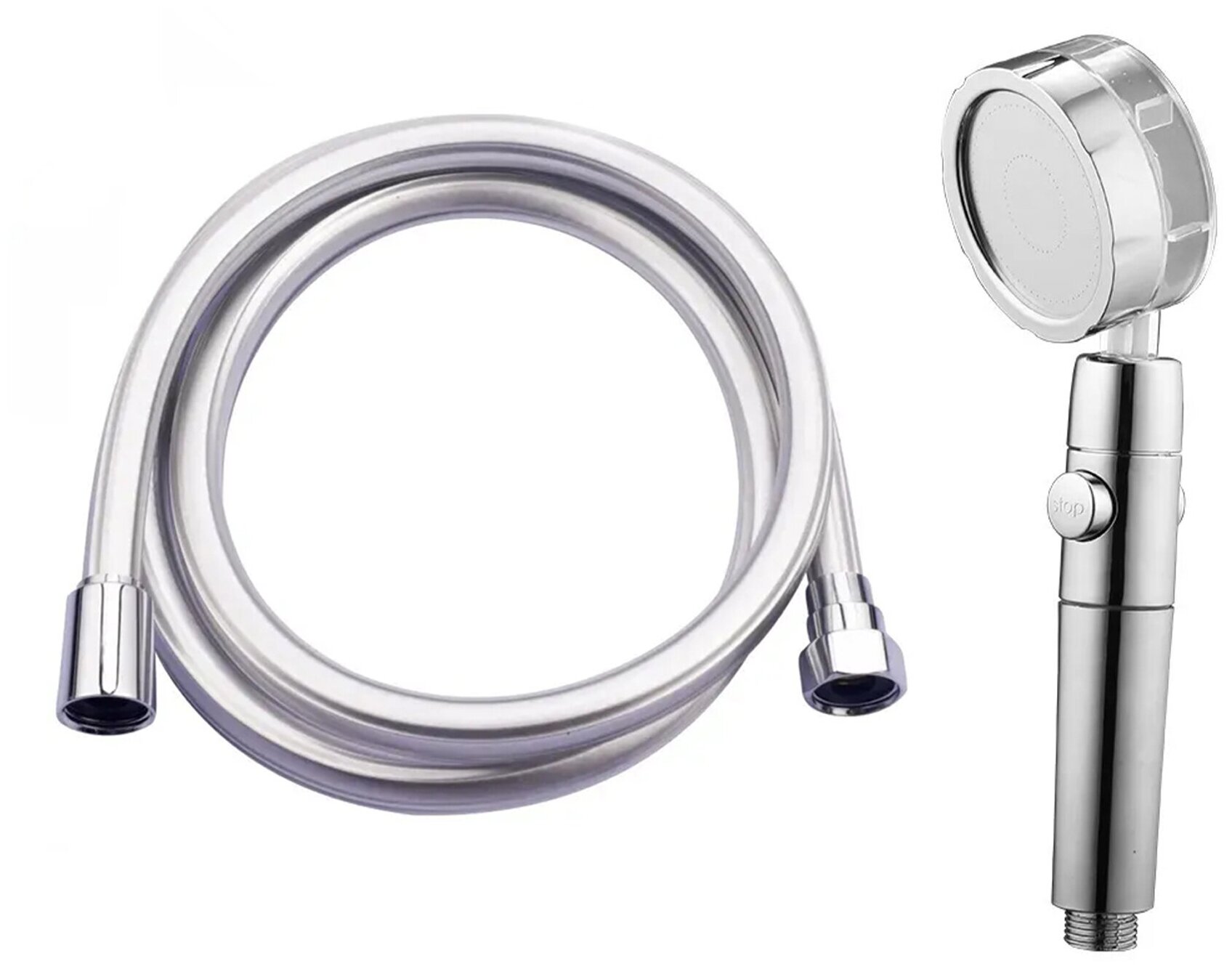 фото Набор для душа шланг силикон и турболейка