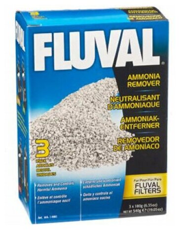 Наполнитель Fluval Ammonia Remover 180 г (комплект: 3 шт.) белый - фотография № 2