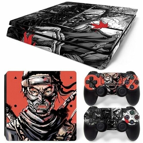 Наклейка виниловая защитная на игровую консоль Sony PlayStation 4 Slim Ghost of Tsushima 89000₽