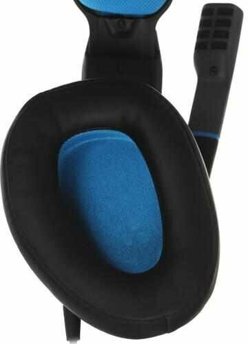 Наушники с микрофоном SENNHEISER GSP 300, накладные, черный / синий [507079] - фото №12