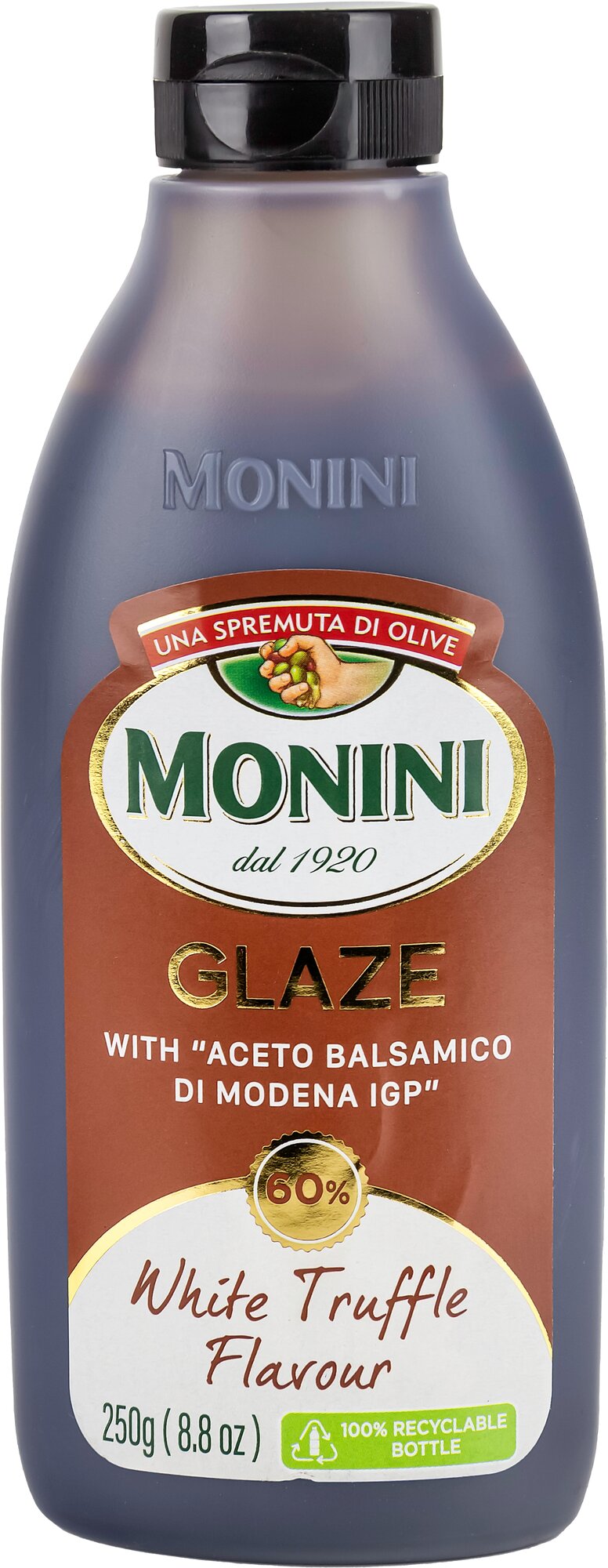 Соус Monini Balsamic Glaze Бальзамический со вкусом белого трюфеля (глазурь), 0,25 л