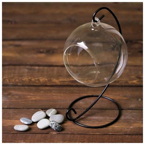 Флорариум Сфера на подвесе d отв-я 6 см 23х13х11 см 1207₽