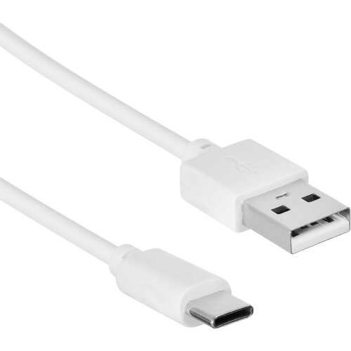 Кабель SunWind USB Type-C (m) - USB (m), 1м, 3A, белый кабель sunwind usb type c m usb m 1м 3a черный