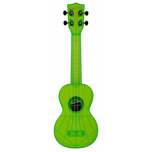 WATERMAN by KALA KA-SWF-GN Fluorescent Green, Soprano Ukulele Укулеле, форма корпуса - сопрано, материал - АБС пластик, цвет - флуоресцентный зелёный, чехол