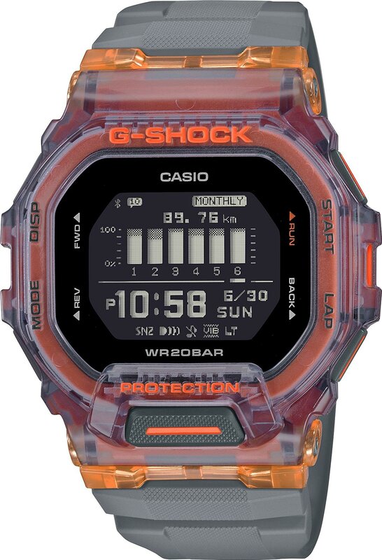 Наручные часы CASIO Casio G-Shock GBD-200SM-1A5, мультиколор, черный