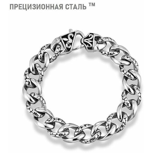 Жесткий браслет Sharks Jewelry, размер 22 см, серебристый