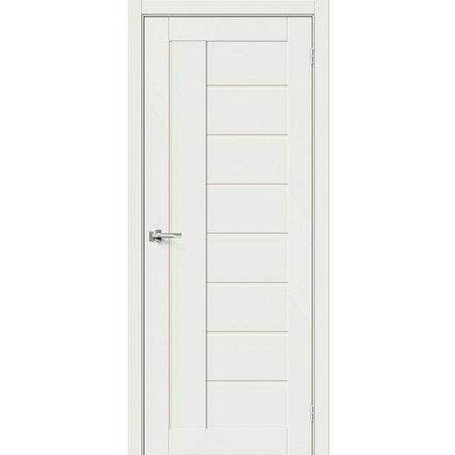Межкомнатная дверь эмалит bravo x Браво-29 остекленная White Matt mr.wood