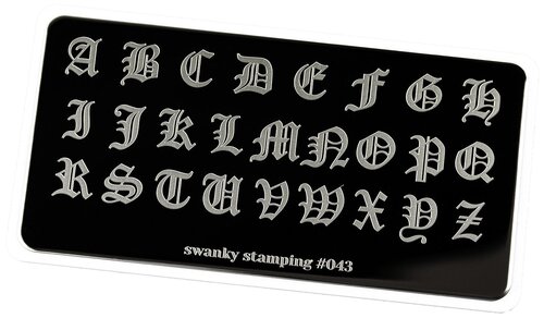 Swanky Stamping пластина 043 12 х 6 см серебристый