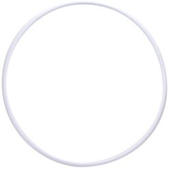 Обруч гимнастический Indigo, цвет: белый, диаметр 70 см