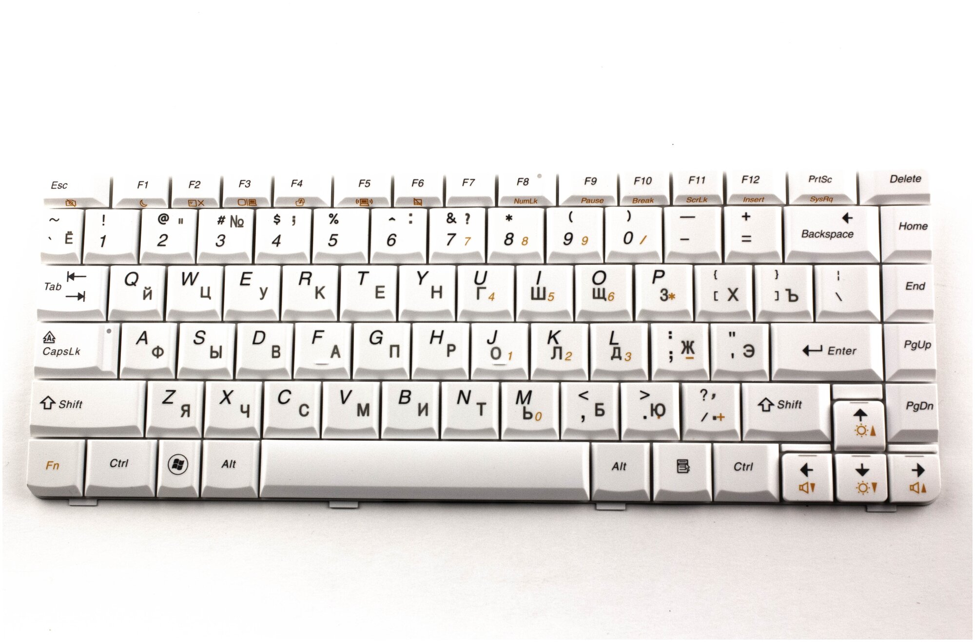 Клавиатура для ноутбука Lenovo U450 белая p/n: MP-08G73SU-6984 PK130A94A06 25-009333 25-009336