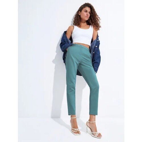 фото Zarina брюки из хлопка, цвет черный, размер l (ru 48)