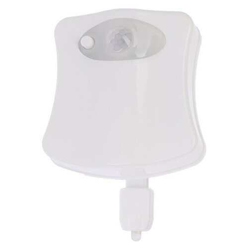 Светильник для туалета с датчиком движ, RGB, 3 Вт, IP68, от бат. 3хAAA, белый