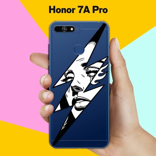 Силиконовый чехол Молния на Honor 7A Pro силиконовый чехол волна на honor 7a pro