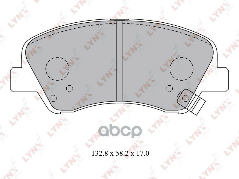 Колодки Тормозные Дисковые | Перед | Hyundai Solaris 1.4-1.6 10>, Kia Rio 1.4-1.6 11>, Front LYNXauto арт. BD3619