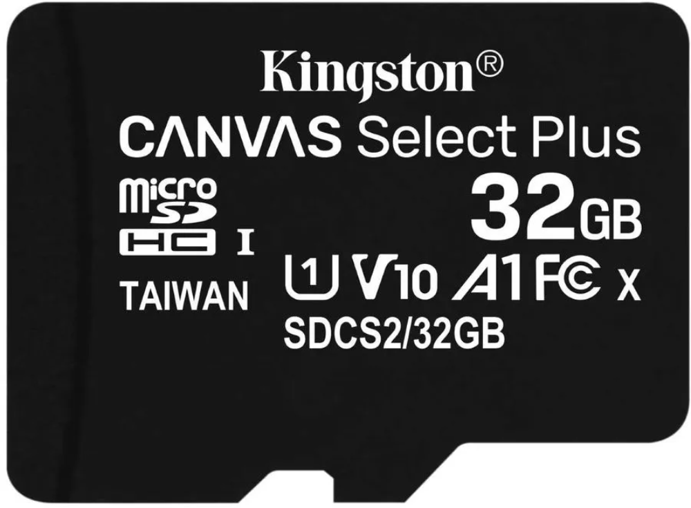 Карта памяти Kingston microSDHC Canvas Select Class 10 UHS-I U1 (100/10MB/s) 32GB