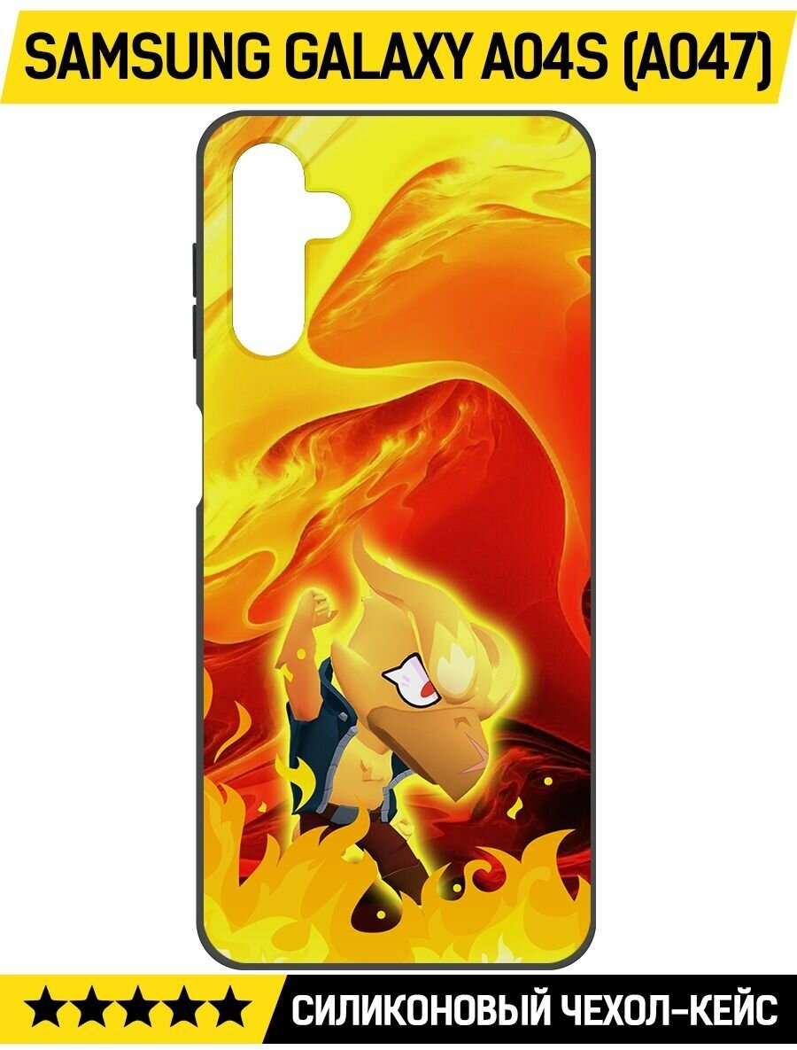 Чехол-накладка Krutoff Soft Case Brawl Stars - Ворон-Феникс для Samsung Galaxy A04s (A047) черный