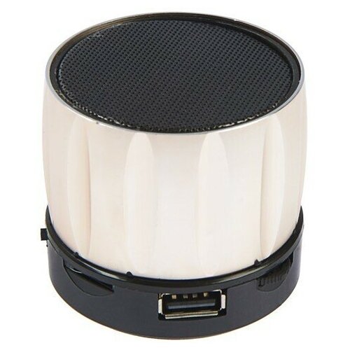 Портативная колонка LuazON Hi-Tech09 3 Вт 300 мАч microSD USB корпус металл золотистая 63500₽